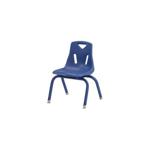 Jonti-Craft Berries Plastic Chair with Powder Coated Legs - Steel Frame - Four-legged Base - Blue - Polypropylene - 16.5" Width x 14" Depth x 21.5" Height - 1 Each