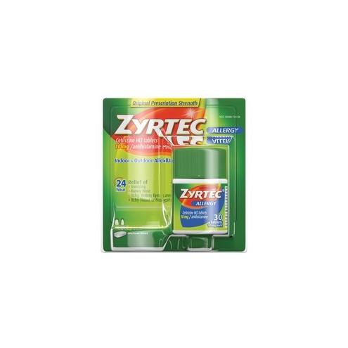 Zyrtec AllergyTablets - For Runny Nose, Sneezing, Itchy Throat - 30 / Box