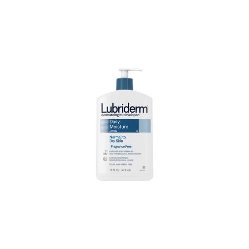 Lubriderm Fragrance Free Daily Moisture Lotion - Lotion - 16 fl oz - For Dry, Normal Skin - Applicable on Body - Moisturising, Non-greasy, Fragrance-free - 1 Each