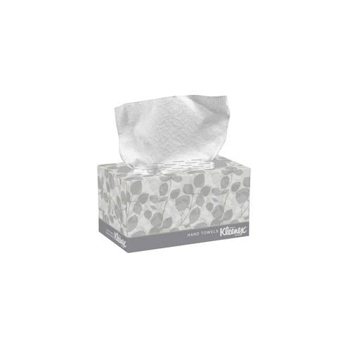 Kleenex Kleenex Boxed Hand Towels - 9" x 10.50" - White - Fiber - Absorbent, Hygienic, Chlorine-free - For Office, Lodging, Hand - 120 / Box