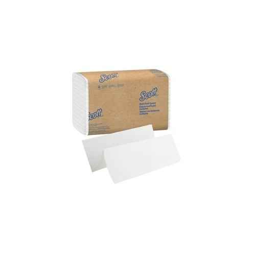 Scott MultiFold Paper Towels - 9.20" x 9.40" - White - Paper - Recyclable, Soft, Absorbent - 250 Quantity Per Pack - 4000 / Carton