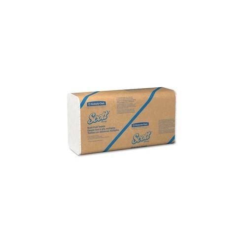 Scott Multi-Fold Disposable Towels - 9.20" x 9.40" - White - Fiber - Fragrance-free, Multi-fold, Disposable - 16 / Carton