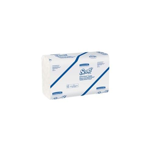 Scott Fold Paper Towels - 1 Ply - 7.80" x 12.40" - White - Chlorine-free - 175 Quantity Per Pack - 25 / Carton