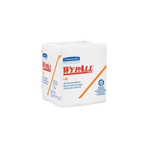 Wypall L40 All-Purpose Wipers - 12.50" x 12" - White - Soft - For Hand, Face - 56 / Pack