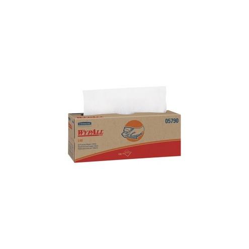 Wypall L40 Cloth-like Wipes - 9.80" x 16.40" - White - Absorbent, Wet Strength, Soft - For Face, Hand - 100 Quantity Per Box - 9 / Carton