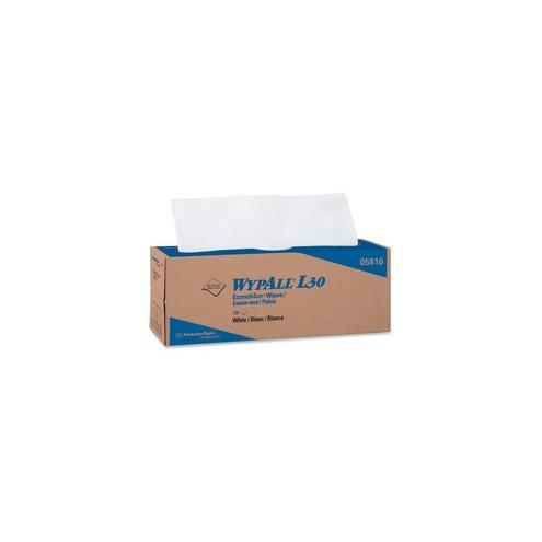 Wypall L30 Light Duty Wipers - 9.80" x 16.40" - White - Light Duty, Soft - For General Purpose - 6 / Carton