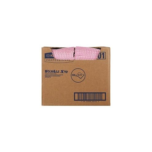 Wypall X70 Red Foodservice Wipers - Wipe - 300 / Carton - Red