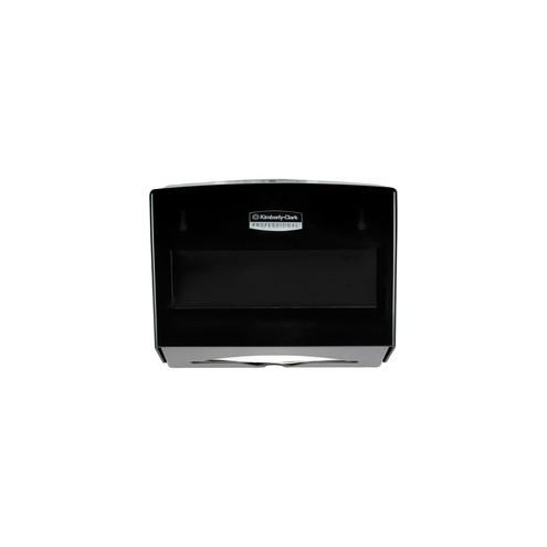 Scott Compact Towel Dispenser - 9" Height x 10.8" Width x 4.8" Depth - Black - Compact, Lockable