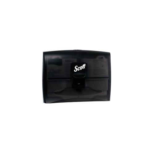 Scott Windows Seat Cover Dispenser - 13.3" Height x 17.5" Width x 2.3" Depth - Black - Key Lock