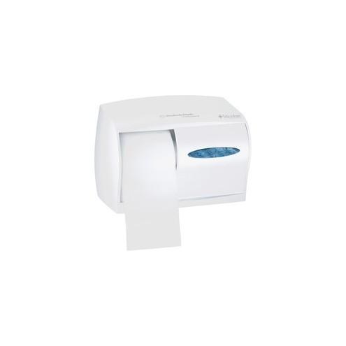 Scott Coreless Double Roll Bathroom Tissue Dispenser - Roll Dispenser - 2 x Roll - 7.6" Height x 11" Width x 6" Depth - ABS Plastic - White - Durable