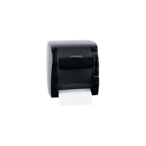 Kimberly-Clark Professional Lev-R-Matic Roll Towel Dispenser - Roll Dispenser - 10.5" Height x 15" Width x 12" Depth - Plastic - Smoke - Translucent, Durable, Lockable