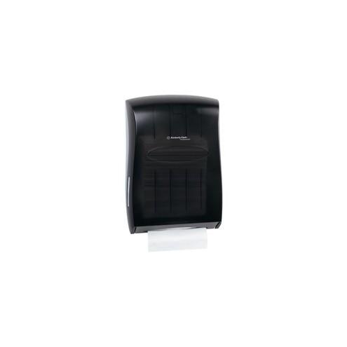 Kimberly-Clark Professional Universal Folded Towel Dispenser - Multifold, C Fold Dispenser - 18.9" Height x 13.3" Width x 5.9" Depth - Smoke