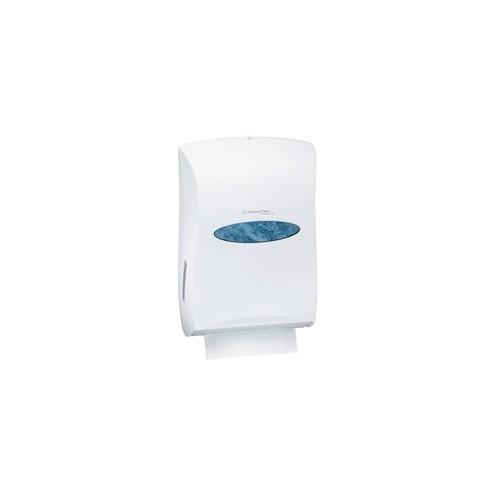Kimberly-Clark Professional Universal Folded Towel Dispenser - Touchless Dispenser - 18.9" Height x 13.3" Width x 5.9" Depth - Pearl White - Durable, Contemporary Style