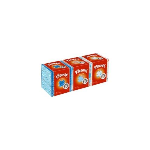 Kleenex Anti-viral Facial Tissue - 3 Ply - White - Anti-viral, Soft, Pre-moistened - For Face, Office, School, Restaurant, Dental Clinic, Medical - 68 Quantity Per Box - 12 / Carton