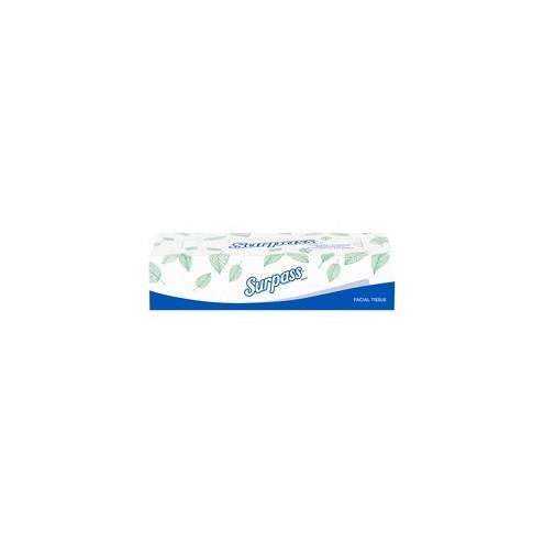 Surpass Facial Tissue - 2 Ply - 8" x 8.30" - White - Soft, Strong - For Face - 125 Quantity Per Box - 60 / Carton