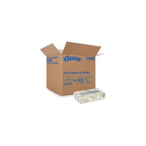 Kimberly-Clark Facial Tissue With Pop-Up Dispenser - 2 Ply - White - 125 Quantity Per Box - 48 / Carton