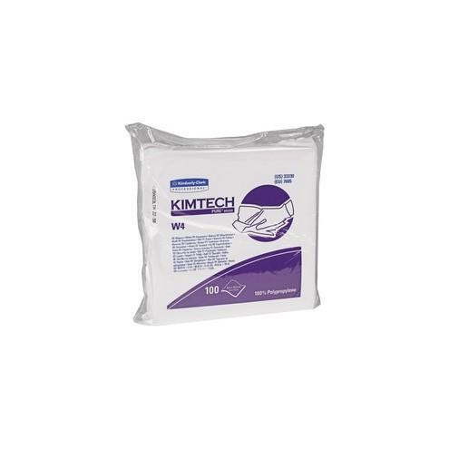 KIMTECH Pure W4 Dry Wipers - For Multipurpose, Industry - Anti-static, Lint-free, Absorbent, Disposable - Polypropylene - 500 / Carton - White