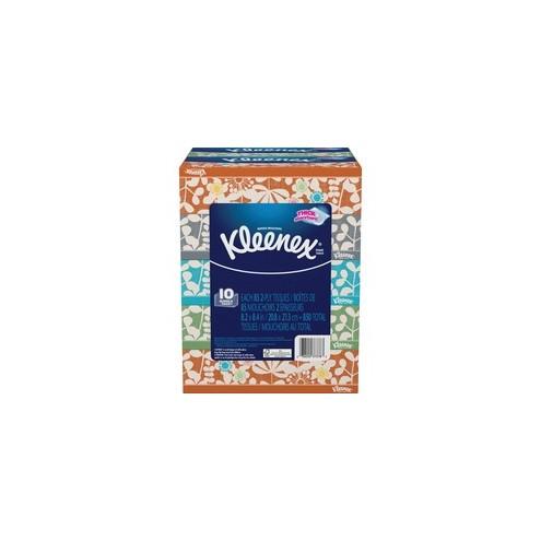 Kleenex Tissues Flat Box Bundle - 2 Ply - 8.20" x 8.40" - White - Soft, Strong, Absorbent - For Face - 85 Quantity Per Box - 40 / Carton