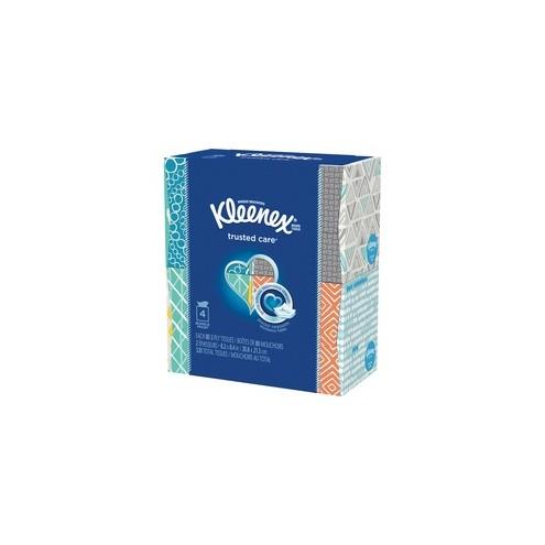 Kleenex Trusted Care 4-pack - 2 Ply - White - Soft, Strong, Absorbent - 80 Quantity Per Box - 48 / Carton