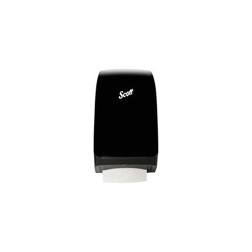 Kimberly-Clark Professional Mod Scottfold Folded Towel Dispenser - 18.8" Height x 10.7" Width x 5.5" Depth - Black - Key Lock, Translucent, See-through Design