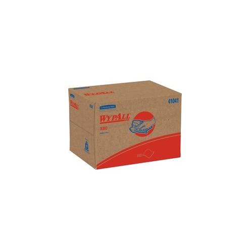 Wypall X80 Cloths - 12.50" x 16.75" - Blue - Absorbent - 160 Quantity Per Carton - 1 / Box
