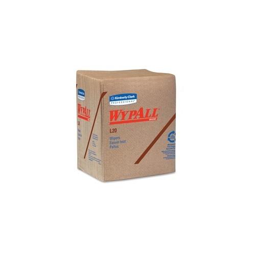 Wypall L20 Towels - Wipe - 12.50" Width x 14.40" Length - 68 / Packet - 12 / Carton - Tan