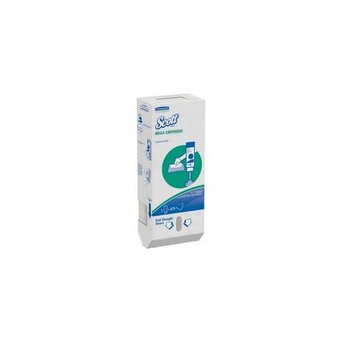 Scott MEGA Cartridge In-Counter Napkins - 1 Ply - 6.50" x 8.40" - Fiber - Eco-friendly, Absorbent, Soft - 875 Quantity Per Carton - 6 / Carton