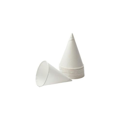 Konie Paper Cone Cups - / Bag - 4.50 fl oz - Cone - 200 / Bag - White - Paper
