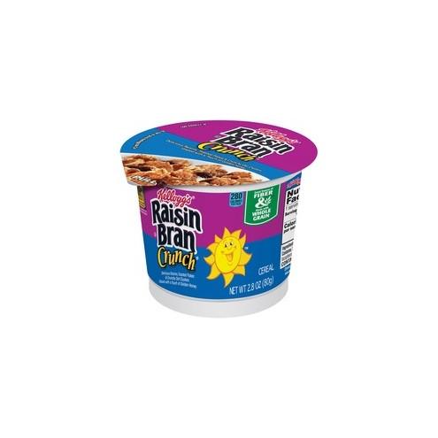 Kellogg's&reg Raisin Bran Crunch&reg Cereal-in-a-Cup - Plump Raisins, Crunchy Flakes, Honey Touched Oat, Granola Clusters - Cup - 6 / Box