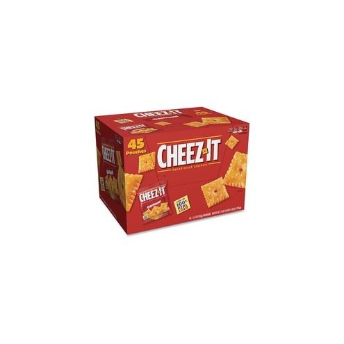 Cheez-It&reg Original Crackers - Low Fat - Cheese - Bag - 1 Serving Pouch - 1.50 oz - 45 / Carton