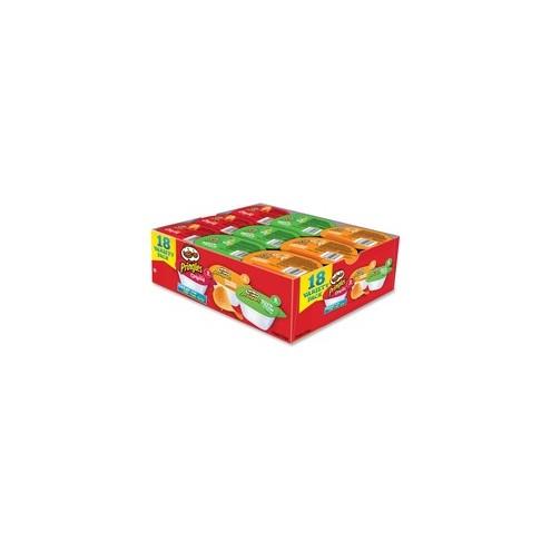 Pringles&reg Variety Pack - Original, Sour Cream, Cheddar Cheese - Tub - 1 - 18 / Box