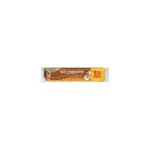 Keebler&reg Toasty Crackers with Peanut Butter - Individually Wrapped - Peanut Butter - 1.80 oz - 12 / Box