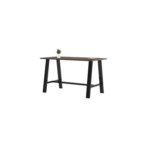 KFI Midtown 36x72x41 Laminate Top Table - 72" x 36" x 41" - Material: Steel Leg, Polyvinyl Chloride (PVC) Edge - Finish: High Pressure Laminate (HPL) Top, Teak