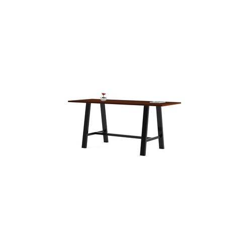 KFI Midtown 36x96x41 HPL Top Table - Maple Rectangle Top - Cross Beam Base - 96" Table Top Length x 36" Table Top Width - 41" Height - Assembly Required