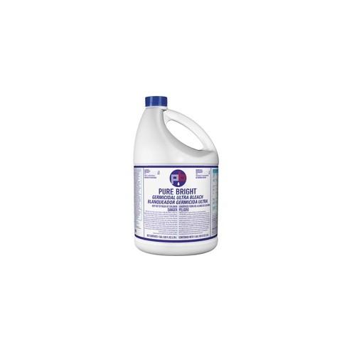 KIK Custom Pure Bright Germicidal Ultra Bleach - Liquid - 128 fl oz (4 quart) - 1 / Each - White