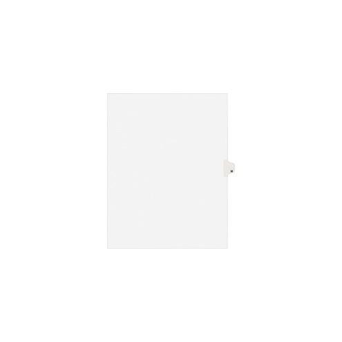 Kleer-Fax Legal Exhibit Index Dividers - 1 Printed Tab(s) - Character - M - 26 Tab(s)/Set - 8.5" Divider Width x 11" Divider Length - Letter - White Divider - White Tab(s) - 25 / Pack