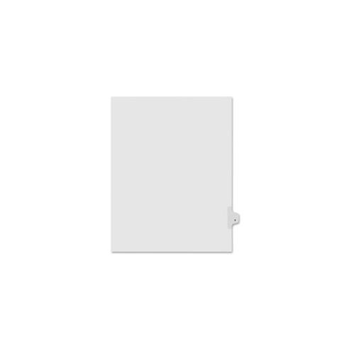 Kleer-Fax Legal Exhibit Index Dividers - Printed Tab(s) - Character - V - 8.5" Divider Width x 11" Divider Length - Letter - White Divider - 25 / Pack