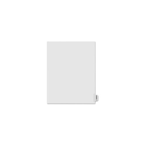 Kleer-Fax Exhibit A Side-tab Index Dividers - Printed Tab(s) - Character - Exhibit J - 25 Tab(s)/Set - 8.5" Divider Width x 11" Divider Length - Letter - White Divider - 25 / Pack
