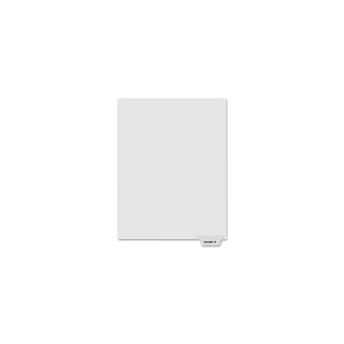 Kleer-Fax Lam Preprinted Bottom Tab Index Dividers - Printed Tab(s) - Character - EXHIBIT O - 8.5" Divider Width x 11" Divider Length - Letter - White Divider - 25 / Pack