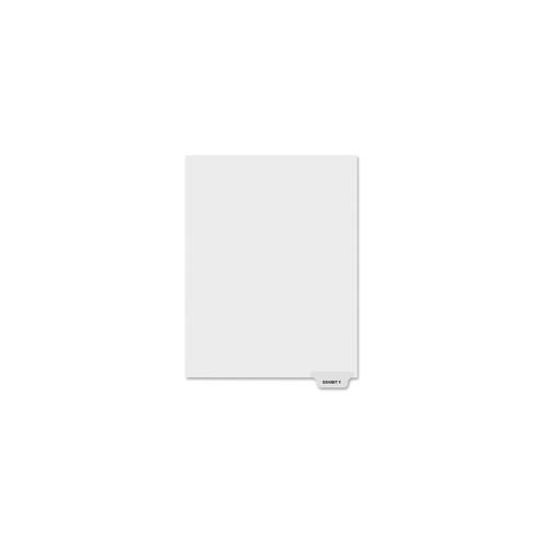 Kleer-Fax Lam Preprinted Bottom Tab Index Dividers - Printed Tab(s) - Character - Exhibit Y - 8.5" Divider Width x 11" Divider Length - Letter - White Divider - 25 / Pack