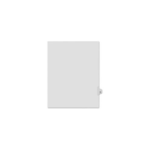 Kleer-Fax Legal Exhibit Numbered Index Dividers - Printed Tab(s) - Digit - 45 - 8.5" Divider Width x 11" Divider Length - Letter - White Divider - 25 / Pack