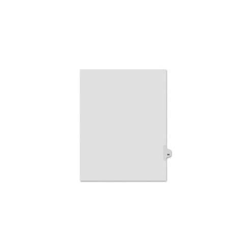 Kleer-Fax Legal Exhibit Numbered Index Dividers - Printed Tab(s) - Digit - 95 - 8.5" Divider Width x 11" Divider Length - Letter - White Divider - 25 / Pack