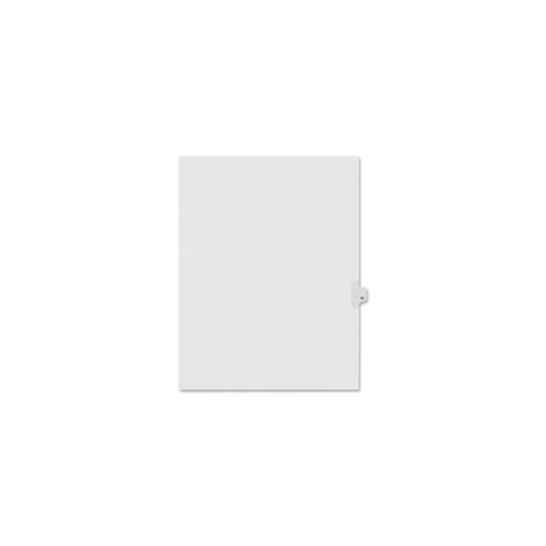 Kleer-Fax Numeric Laminated Tab Index Dividers - Printed Tab(s) - Digit - 42 - 8.5" Divider Width x 11" Divider Length - Letter - White Divider - 25 / Pack