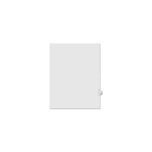 Kleer-Fax Numeric Laminated Tab Index Dividers - Printed Tab(s) - Digit - 46 - 8.5" Divider Width x 11" Divider Length - Letter - White Divider - 25 / Pack