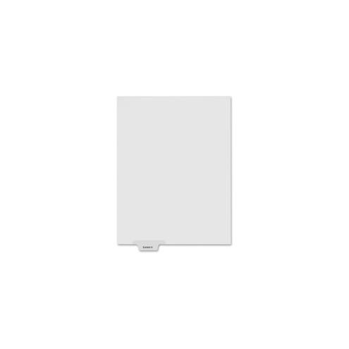 Kleer-Fax Laminated Bottom Tabs Exhibit Index Dividers - Printed Tab(s) - Character - EXHIBIT H - 25 Tab(s)/Set - 8.5" Divider Width x 11" Divider Length - Letter - White Divider - 25 / Pack