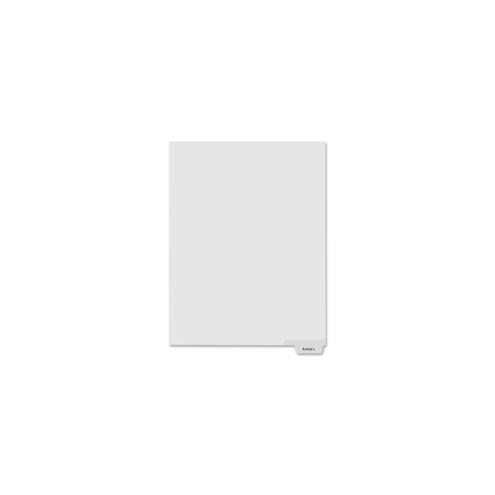 Kleer-Fax Laminated Bottom Tabs Exhibit Index Dividers - Printed Tab(s) - Character - EXHIBIT L - 25 Tab(s)/Set - 8.5" Divider Width x 11" Divider Length - Letter - White Divider - 25 / Pack