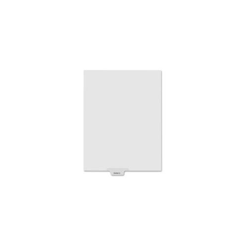 Kleer-Fax Laminated Bottom Tabs Exhibit Index Dividers - Printed Tab(s) - Character - EXHIBIT U - 25 Tab(s)/Set - 8.5" Divider Width x 11" Divider Length - Letter - White Divider - 25 / Pack
