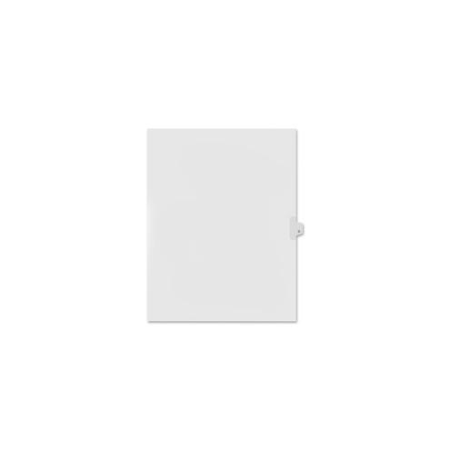 Kleer-Fax Preprinted Letter Side Tab Index Divider - Printed Tab(s) - Character - O - 8.5" Divider Width x 11" Divider Length - Letter - White Divider - 25 / Pack