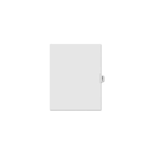 Kleer-Fax Laminated Side Tabs Exhibit Index Dividers - Printed Tab(s) - Character - Exhibit P - 8.5" Divider Width x 11" Divider Length - Letter - White Divider - 25 / Pack