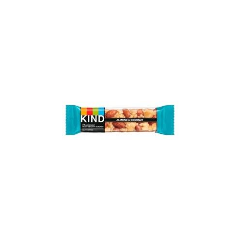 KIND Almond/Coconut Fruit and Nut Bars - Gluten-free, Wheat-free, Dairy-free, Non-GMO, Sulfur dioxide-free - Coconut, Almond - 1.40 oz - 12 / Box